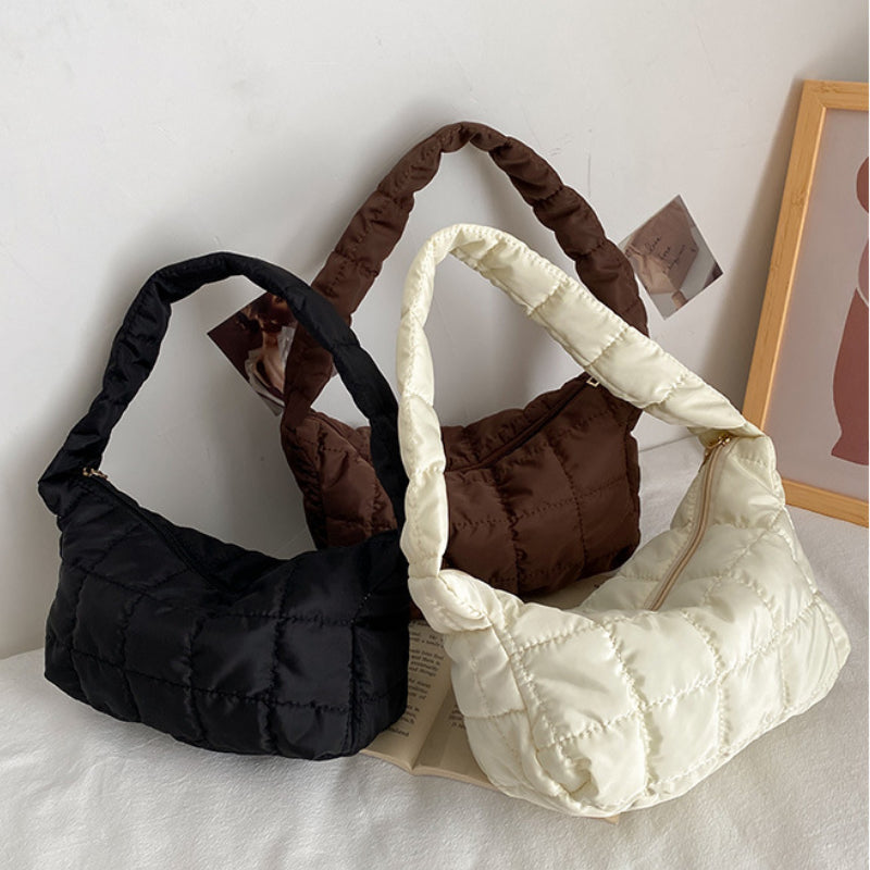 Large Capacity Quilted Shoulder Bag, Puffer Quilted Hobo Bag, Large  Capacity Crossbody Bag, Women's Padded Shoulder Bag