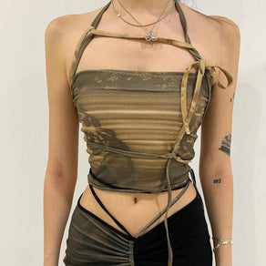 Fairy Grunge Cropped Bandage Top - Ghoul RIP