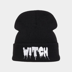 Gothic Embroidered 'Witch' Beanie - Ghoul RIP