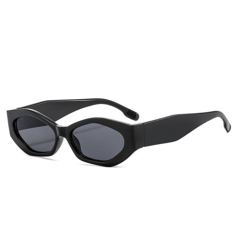 Retro Thick Frame Oval Sunglasses - Ghoul RIP