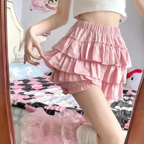 Pastel Kawaii Ruffled High Waist Lolita Skirt