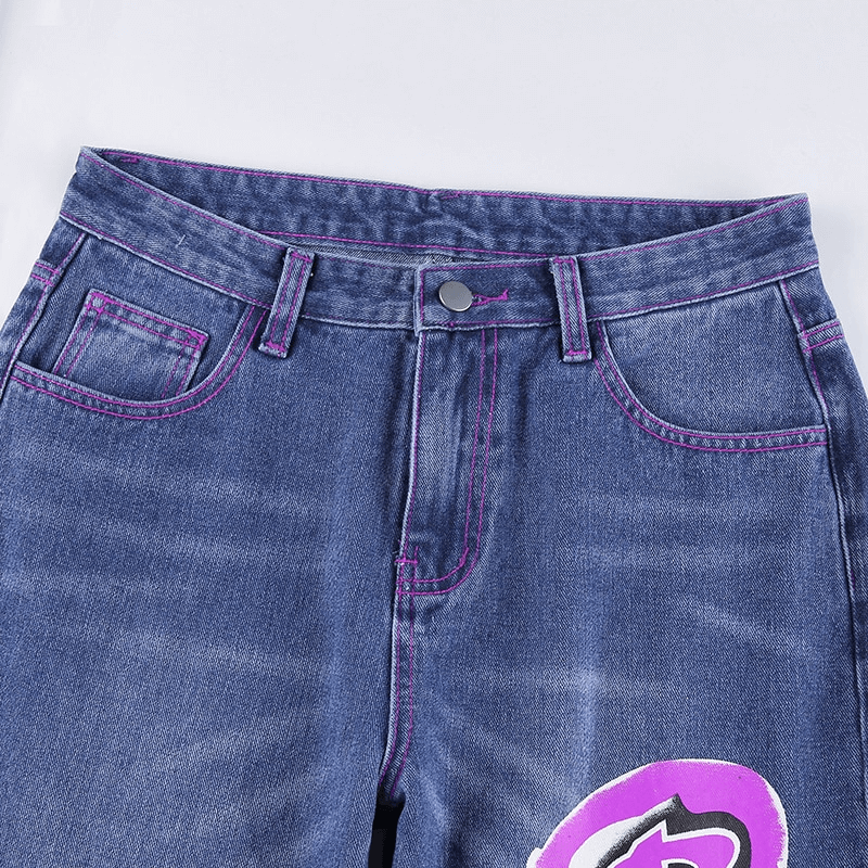 Baby Girl Airbrush Jeans - Ghoul RIP