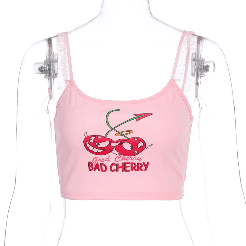 Bad Cherry Cami Top - Ghoul RIP