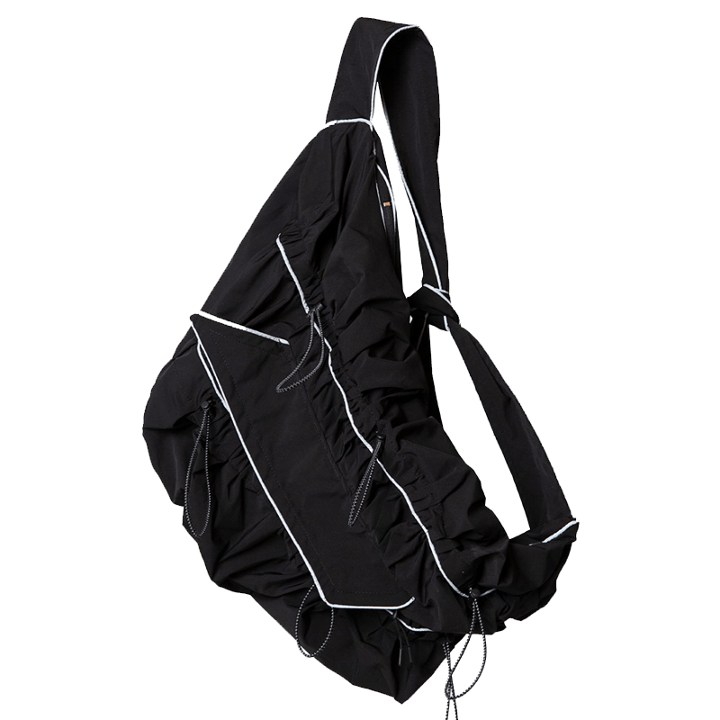 Contrast Taping Sling Style Backpack - Ghoul RIP