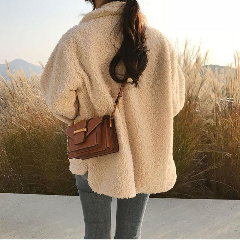 Golden Color Sherpa Button Front Teddy Coat - Ghoul RIP