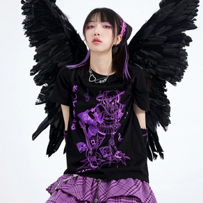 Harajuku Anime Idol Girl T-Shirt - Ghoul RIP