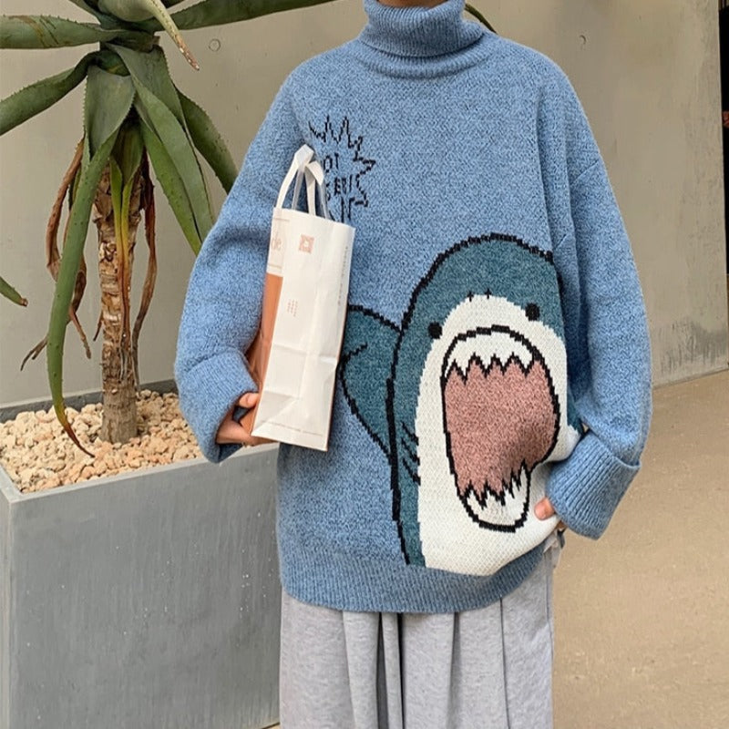 Kawaii Chibi Shark Knit Sweater - Ghoul RIP