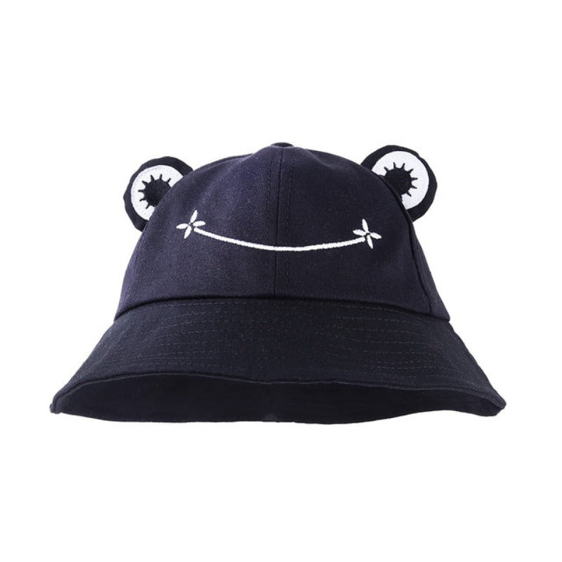 Kawaii Frog Design Bucket Hat - Ghoul RIP