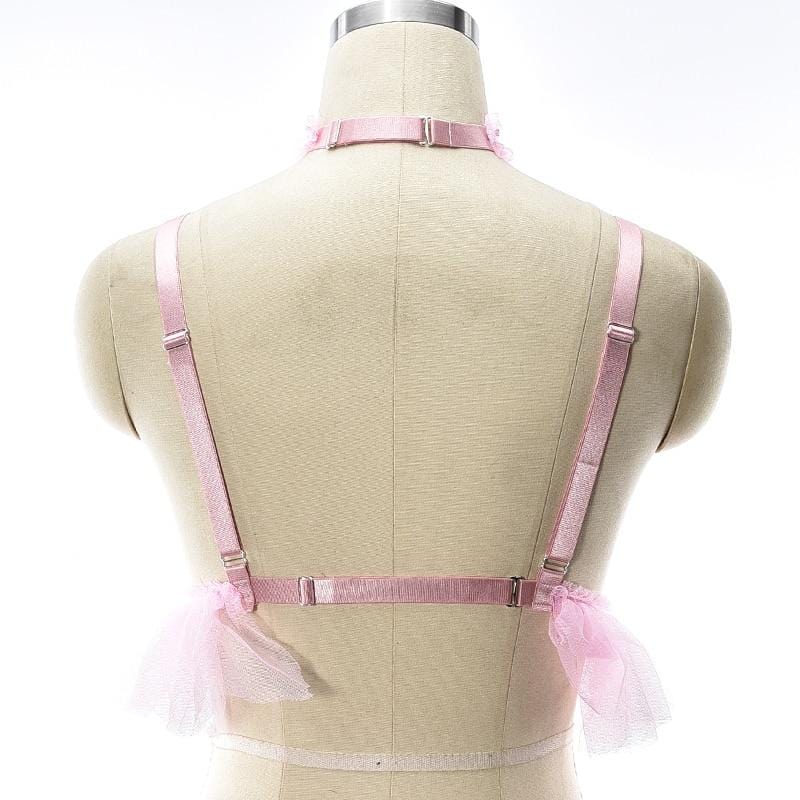 Pink Lace Body Harness Set - Ghoul RIP