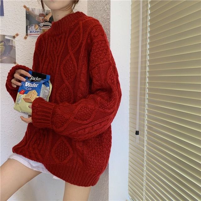 Premium Cozy Cable Knit Sweater - Ghoul RIP
