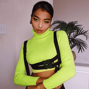 Radioactive Cropped Turtleneck - Ghoul RIP