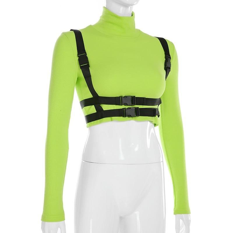 Radioactive Cropped Turtleneck - Ghoul RIP