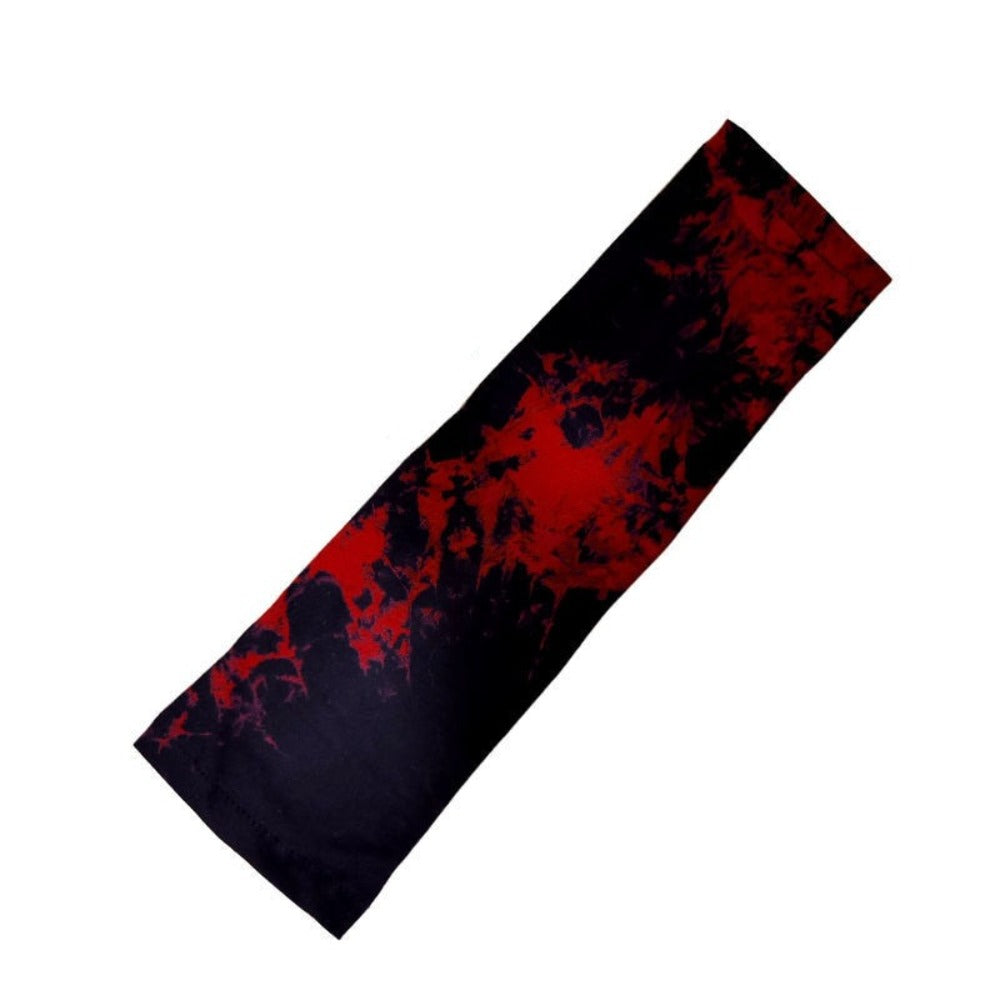 Red & Black Dyed Gothic Arm Warmers - Ghoul RIP