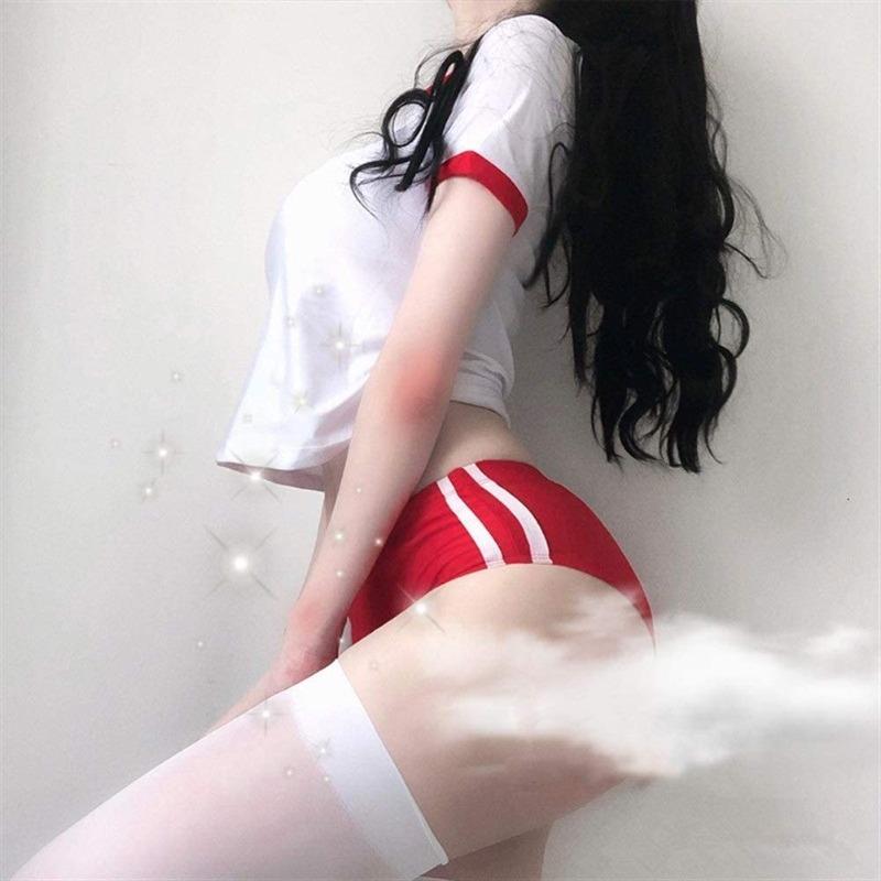 Ringer Tee & Athletic Booty Shorts Set - Ghoul RIP