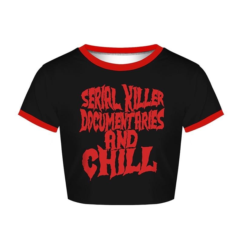 Serial Killer Documentaries And Chill Crop Top - Ghoul RIP