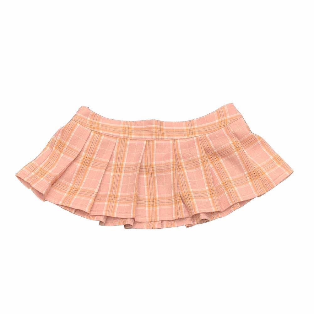 Sexy Plaid Pleated Micro Skirt - Ghoul RIP