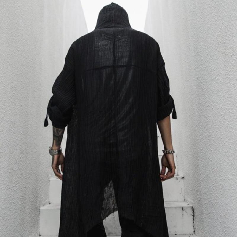 Sheer Black Cloak With Adjustable Sleeves - Ghoul RIP
