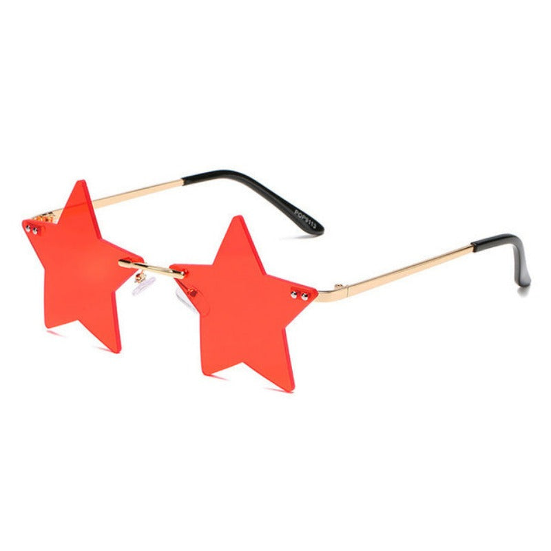 Star Shaped Rimless Sunglasses - Ghoul RIP