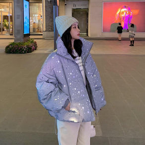 Starry Sky Puffer Jacket - Ghoul RIP