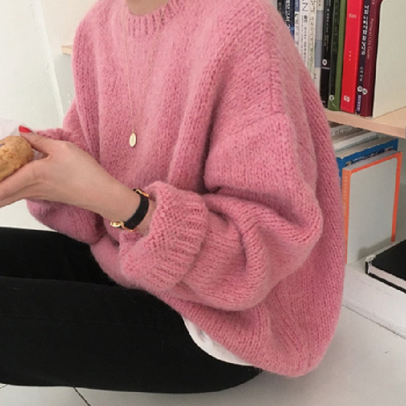 Super Soft Pink Knit Pullover - Ghoul RIP