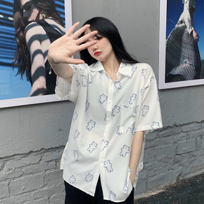Ted Printed Blouse - Ghoul RIP