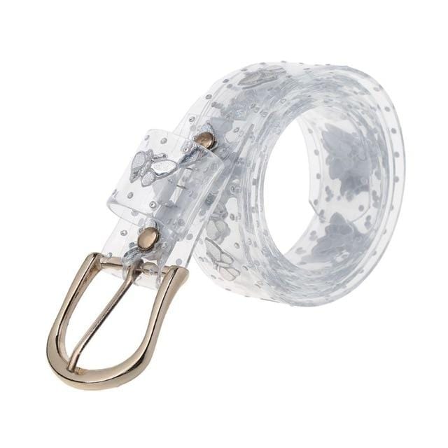 Translucent PVC Butterfly Belt - Ghoul RIP