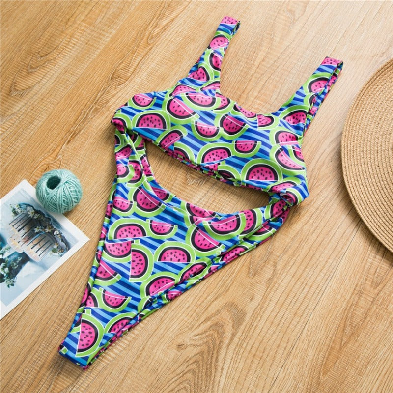 Watermelon Sugar Cut Out Swimsuit - Ghoul RIP